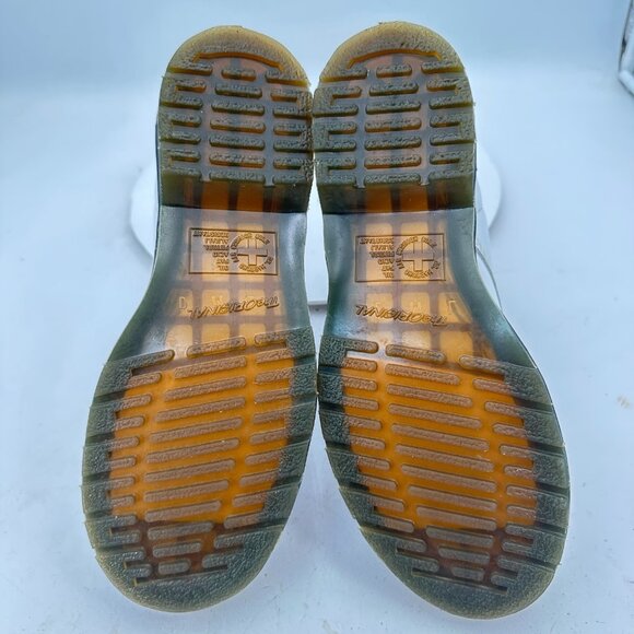 Dr. Martens The Original 1460 Women Size 7 White Leather 8 Hole Combat Boot - Picture 8 of 11